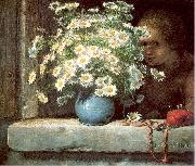 Jean-Franc Millet Bouquet of Daisies Spain oil painting artist
